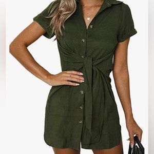 Army Green Shirtdress